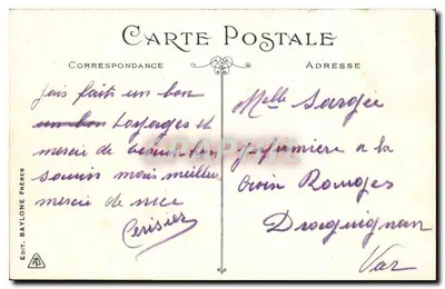 Monte-Carlo - Ogród — Wydawca Baylone Frères, nr 211 — Rewers