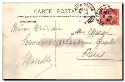 Mâcon — Algemene uitzicht — C. Faure, boekhandelaar, Mâcon — Achterkant