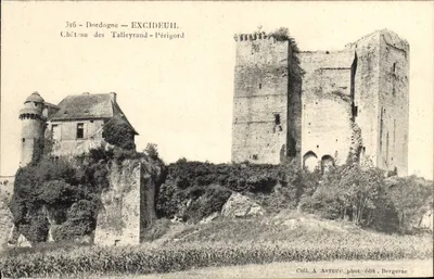 Excideuil — Castelo dos Talleyrand — Périgord — Coll. A. Astruc, fot. ed. Bergerac