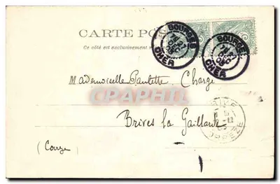 Stara pocztówka Bourges Pałac Jacques Coeur Front główna — Rewers