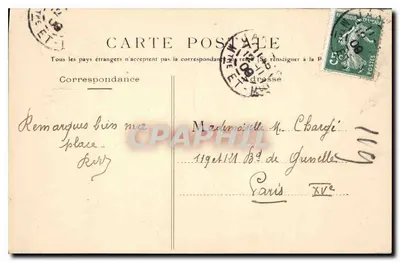 Zamek Malgrange - La Chapelle — Fot. G. Cuny, Nancy, n°318 — Rewers