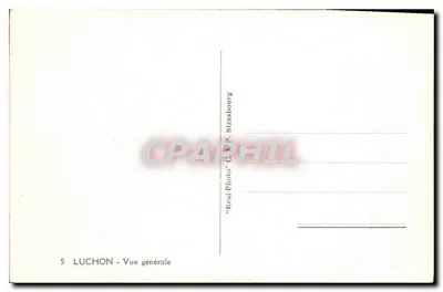 Luchon — Vista geral — "Real Photo" C. P. Strasbourg — Verso
