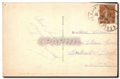 Entorno de Saint-Dié (Vosges) — Cachoeira das Molières — Edição L. François, Saint-Dié, n° 0739 — Verso