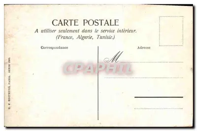 Paisagem holandesa com moinho de vento — vacas puxando uma roda — editor R. P. Éditeurs, Paris, série 1900 — Verso