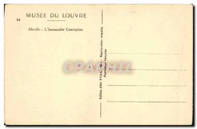 A Imaculada Conceição — Murillo — Edição de Arte YVON, Paris — Verso