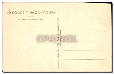 Duża Godzina — Rouen — Wydawnictwo Art YVON — Rewers