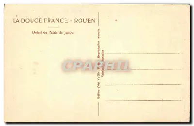Rouen — Szczegółowy widok Pałacu Sądowego — Wydawnictwo Art YVON, Rouen — Rewers