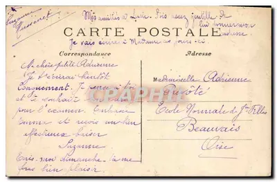 Paris (7. Bezirk) — Das Abgeordnetenhaus und der Pont de la Concorde — E.V. 701 — Rückseite