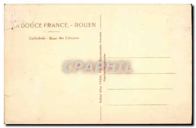 Cathédrale - Cour des Libraires — Rouen — Édition d'Art YVON — Rewers