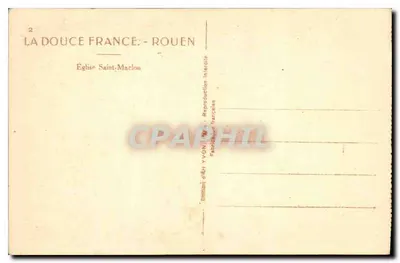 Kościół św. Maclou — Rouen — Wydawnictwo Yvon — Rewers