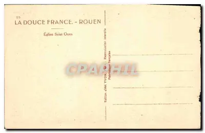 Igreja de São Ouen — Rouen — Edição de AH YVON — Verso