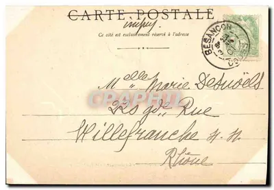A Glacière de la Grâce Dieu — Franche-Comté — editora Z. Spidlet 1901 — Verso