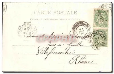 Ruínas romanas no parque — Bourbonne-les-Bains — Editor A. WALTER, n° 184 — Verso
