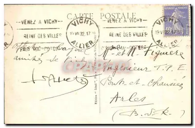 Vichy - Source de la Grande Grille — Édition Idéal, n° 364 — Verso