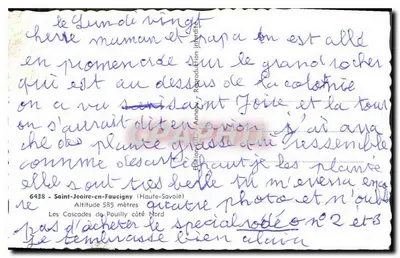 As Cataratas de Pouilly — Saint-Jeoire-en-Faucigny (Haute-Savoie) — Edição Gell - Reprodução Proibida — Verso