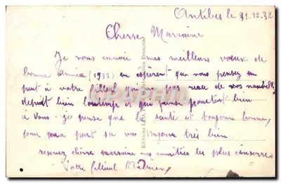 Rosas bicolor — Boa Ano — DÉDÉ 1825 — Verso