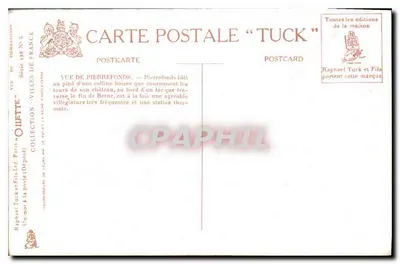 Widok Pierrefonds — Tuck & Fils, seria Miasta Francji, nr 5 — Rewers