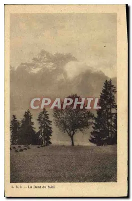 A Dente do Meio-dia — Vista alpina — L. B. 3 — L. Buttner, fotógrafo-editor, Villars-Chésières