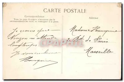 Paryż — Rue Soufflot i Panthéon — Wydawca E.P. n° 4055 — Rewers