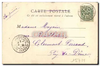 Túmulo da Srta. de Montpensier — Falecida com 2 anos — B.F., Paris — Verso