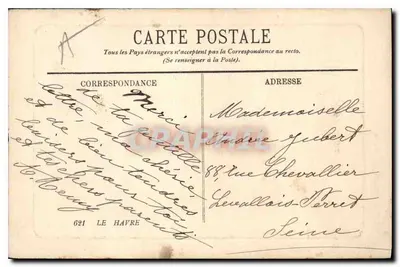 Le Havre — Vista geral tirada do Sémaphore — editor LL — Verso