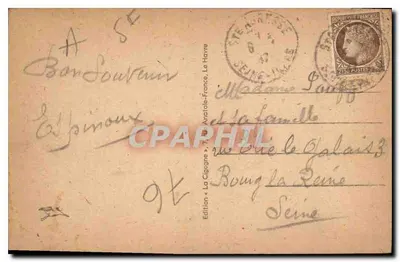 Le Havre — The Beach and the Nice Havrais — Édition La Cigogne — Back