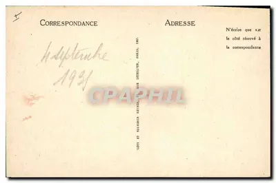 Widok na Gory i Zamek La Caze (Lozère) — LL — Rewers