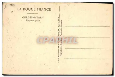 Górki Tarn — Roque-Aiguille — Les Éditions d'Art YVC, Paryż — Rewers