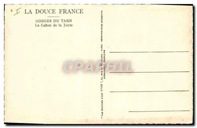 Góry Tarn — Cañon de la Joute — Éditions d'Art Yvon — Rewers