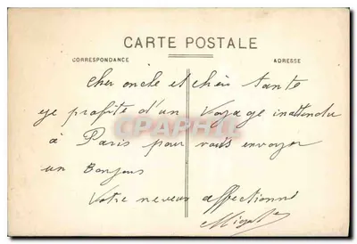 Paryż - Most Alexandre III i Wielki Pałac — wydawca J. Luture C. n°20 — Rewers