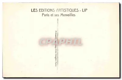 Paris - Os Jardins das Tuileries e o Arco do Triunfo do Carrousel — série 502, editor LIP — Verso