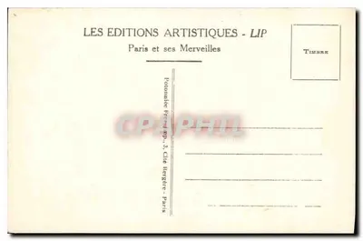 Paris - A Câmara dos Deputados e o Ponte da Concórdia — LIP, série 124 — Verso