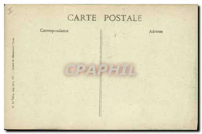 Verdun — Rue de la Belle Vierge bombardeada — La Hébé, impr. de Sébastopol, Paris — Verso