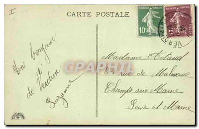 Verdun - A Catedral - Suas Duas Torres — Verso