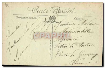 Chartres — Katedra (portal południowy) — Lévêque & Cie, Paryż — Rewers