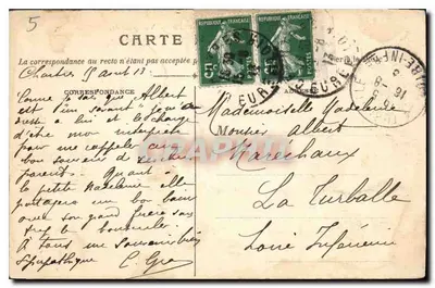 Chartres — ogólne widok — Wydawca: Creux, nr 500 — Rewers