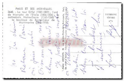 Parijs en zijn wonderen — 3648 — Ed. d'Art & Guy, Parijs — Achterkant