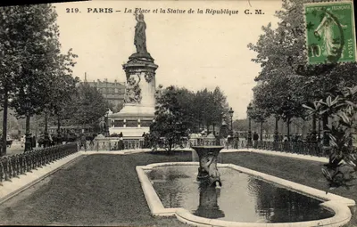 Paryż — Plac i Statua Republiki — C.M. n°219