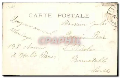 Paris - Buttes Chaumont, O Belvedere — editor desconhecido, n° 21 — Verso
