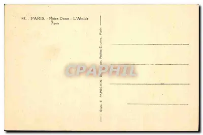 Paris - Notre-Dame - A Abside — Editor A. Papis, Paris — Verso