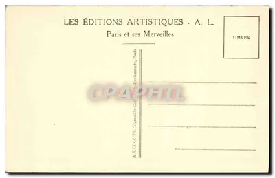Paryż - Widok na Louvre — Les Éditions Artistiques - A. L. — Rewers