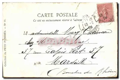 Stara pocztówka Paris la Porte Saint Martin — Rewers