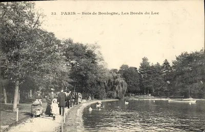 PARIS — Bois de Boulogne, As Margens do Lago — Editor E. M., n° 33