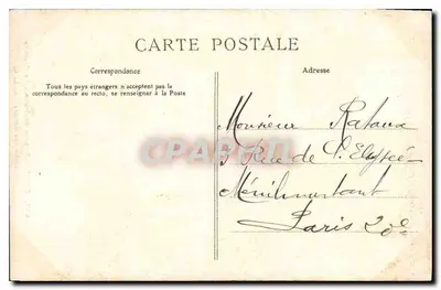 Paris - Bois de Boulogne - A Cascata - Saída das Grutas - C. L. C. - n°636 — Verso