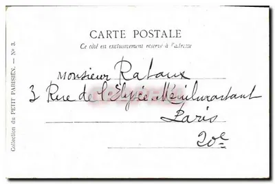 Paryż — Pomnik Étienne Dolet — Kolekcja Petit Parisien, N° 3 — Rewers