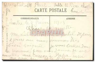 Chartres - Wysoka kolumna na cześć Marceau (Place Marceau) — LL — Rewers