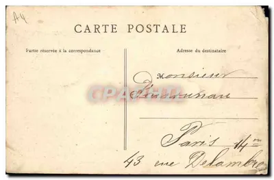 Bilhete postal antigo Epernon vista geral tirada de Saint Denis — Verso