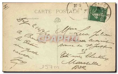 Dijon — Kościół Najświętszej Maryi Panny — wydawca L. Bousquet, nr 157M — Rewers