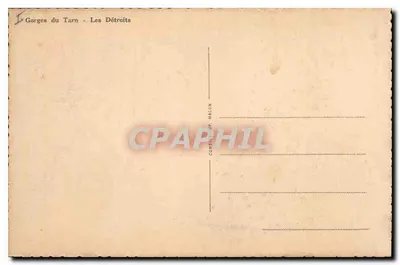 Gorges do Tarn — Os Détroits — Editor: Combet & Fils, Macon — Verso