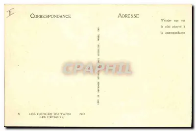 As Gargantas do Tarn — Os Estreitos — Editor Lévy & Neuberg, Paris — Verso